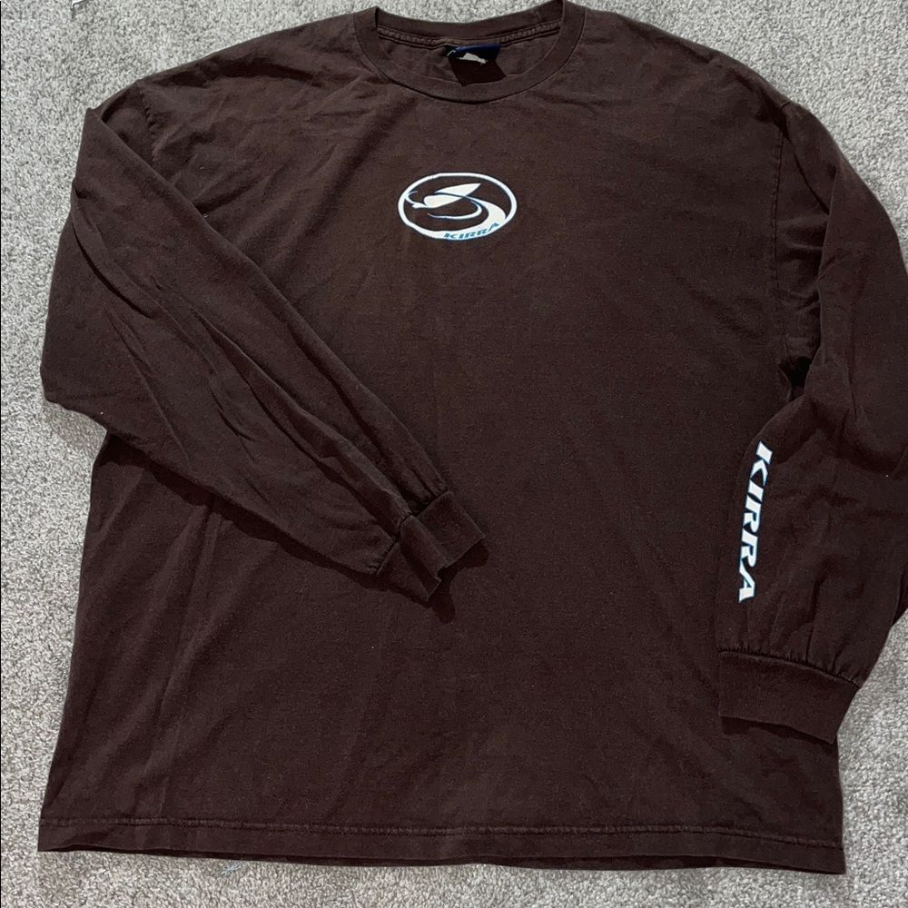 Vintage 🏄‍♀️Kirra Shirt Mens LS Brown 90s Y2K Surf Board Skate Surfer Hawaii XXL